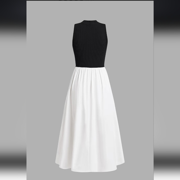 NWT Black And White Maxi Dress - Picture 1 of 8